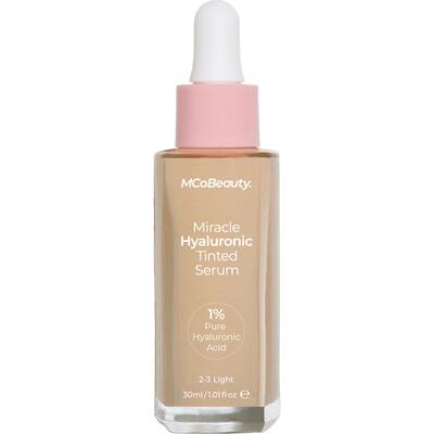 mcobeauty miracle hyaluronic tinted facial serum light