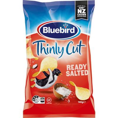 bluebird thin cut chips ready salted