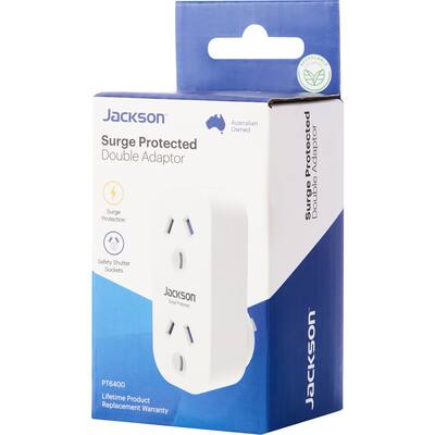 jackson double adaptor vertical surge protected