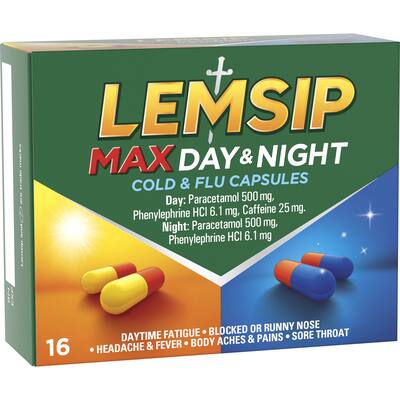 lemsip max day & night cold & flu capsules