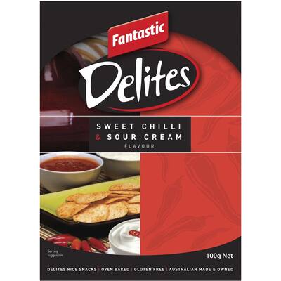fantastic delites crinkle cut snacks sweet chilli & sour cream