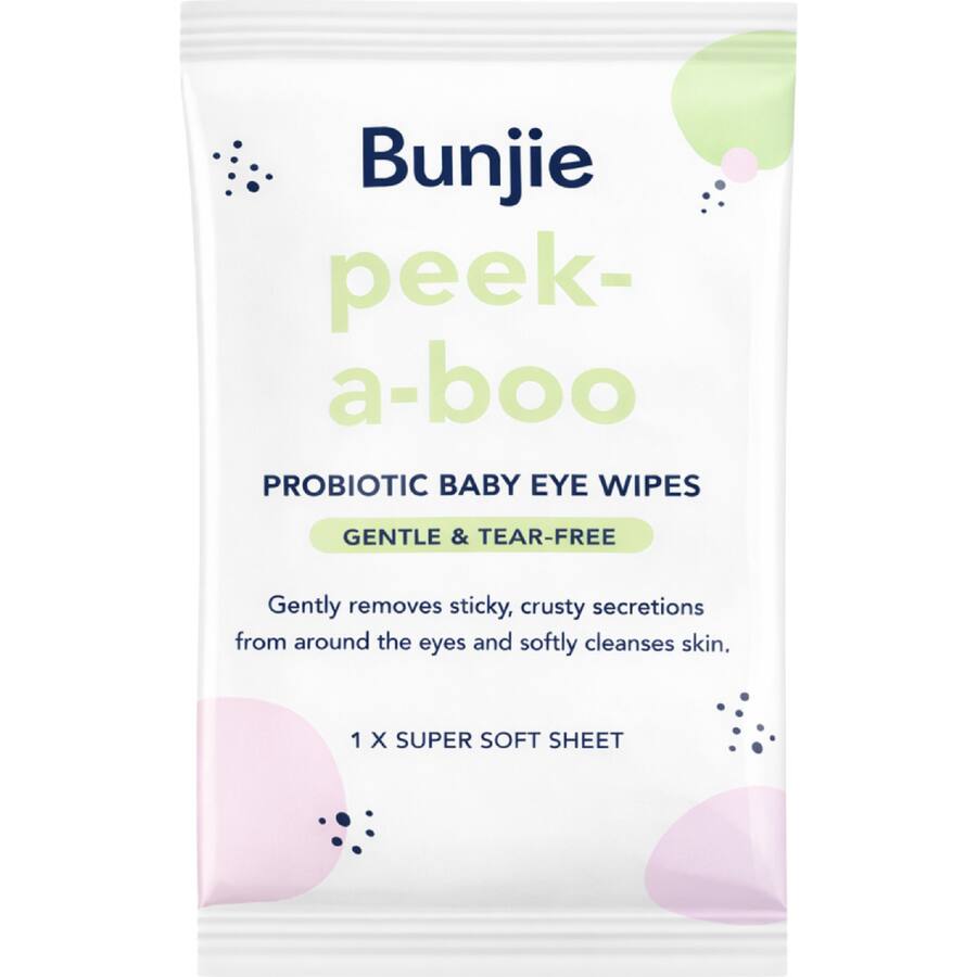 Bunjie Baby Peek-A-Boo Eye Wipes Probiotic Bamboo Sheets