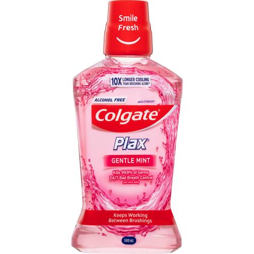 Colgate Plax Antibacterial Mouthwash Rinse Gentle Mint