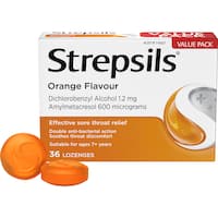 Strepsils Cough Throat Lozenges Soothing Relief Orange