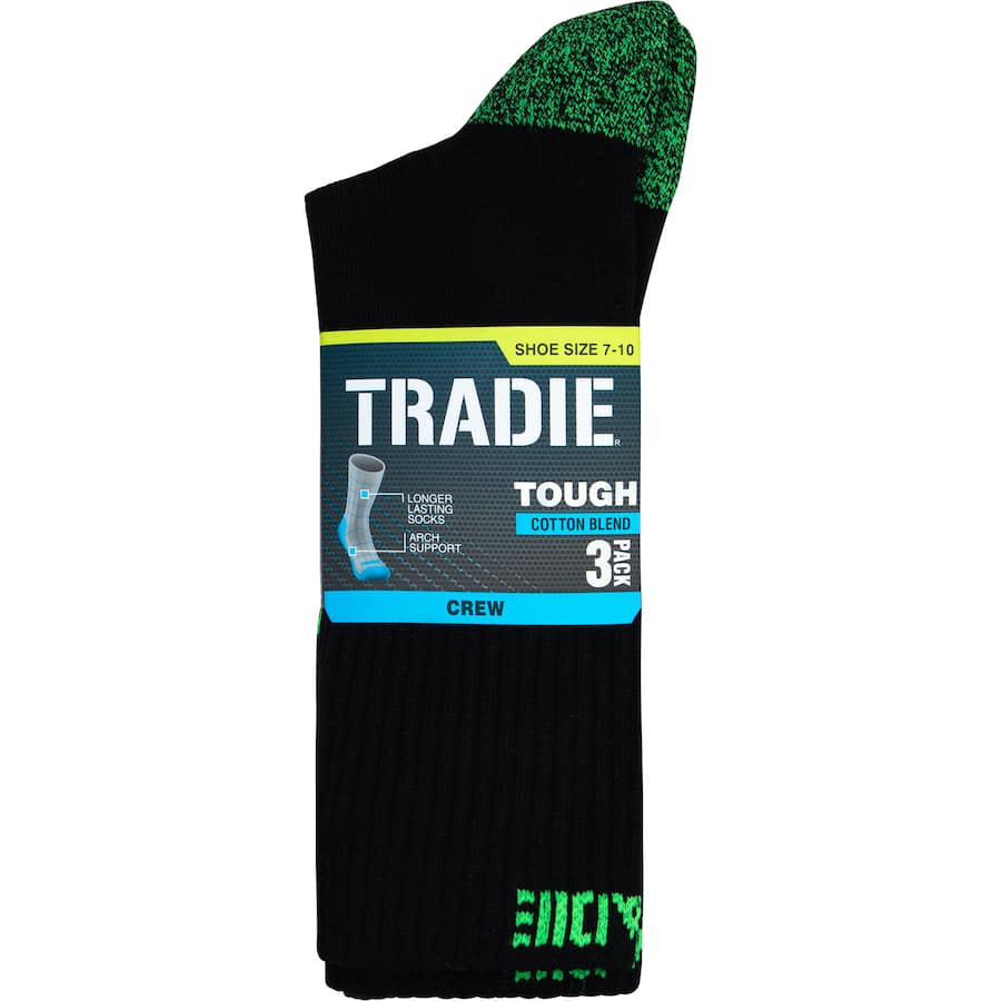 Tradie Mens Socks Cotton Work Crew