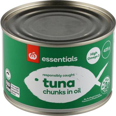 essentials tuna chunks in oil