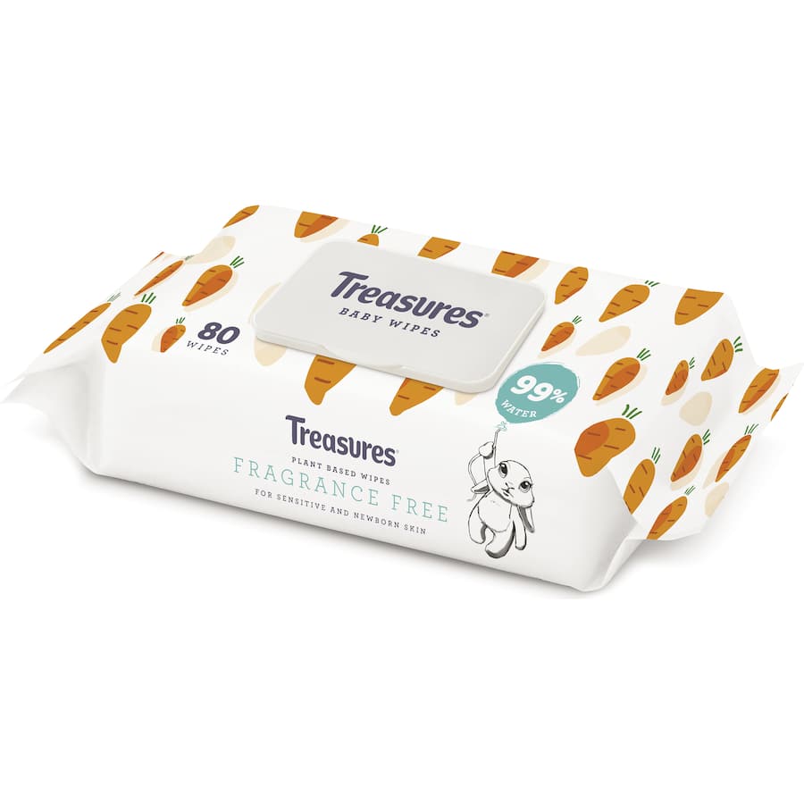 Treasures Baby Wipes Fragrance Free