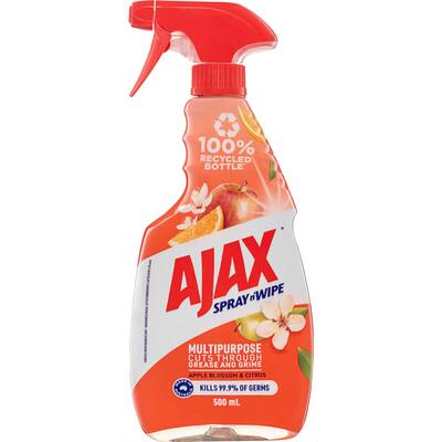 ajax spray n wipe multipurpose cleaning spray antibacterial apple & citrus