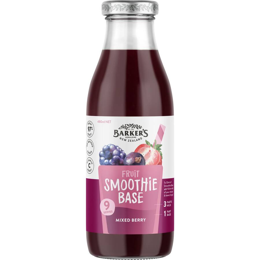 Barker's Fruit Smoothie Base Mixed Berry