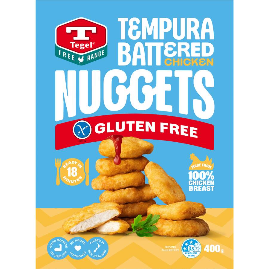 Tegel Free Range Chicken Nuggets Tempura Battered Gluten Free