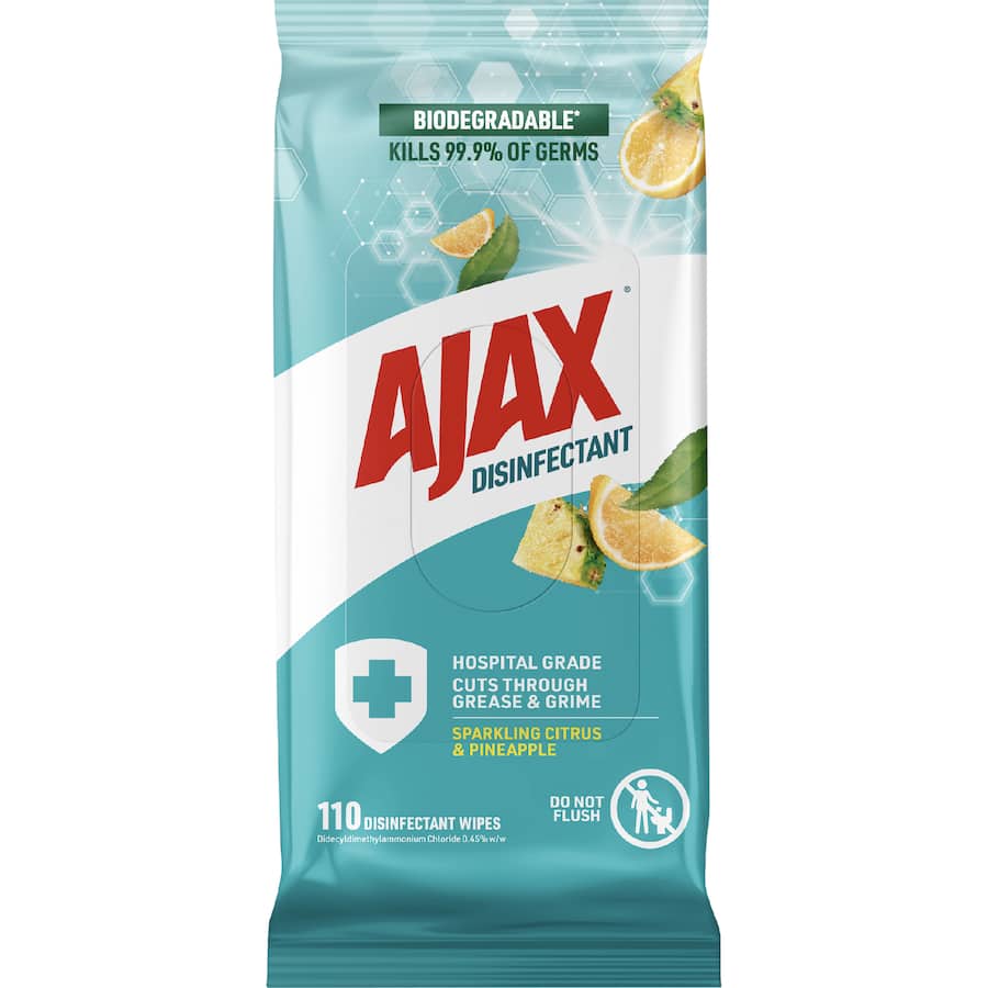 Ajax Disinfectant Cleaning Wipes Citrus & Pineapple
