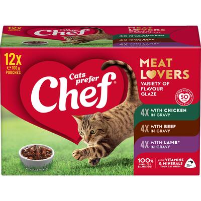 chef classic wet cat food meatlovers mixed selection