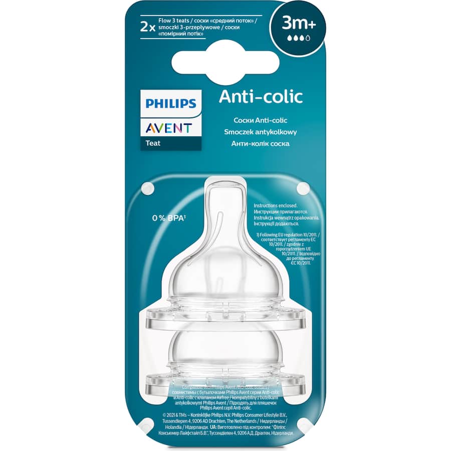 Avent Teats Anti-Colic 3M+