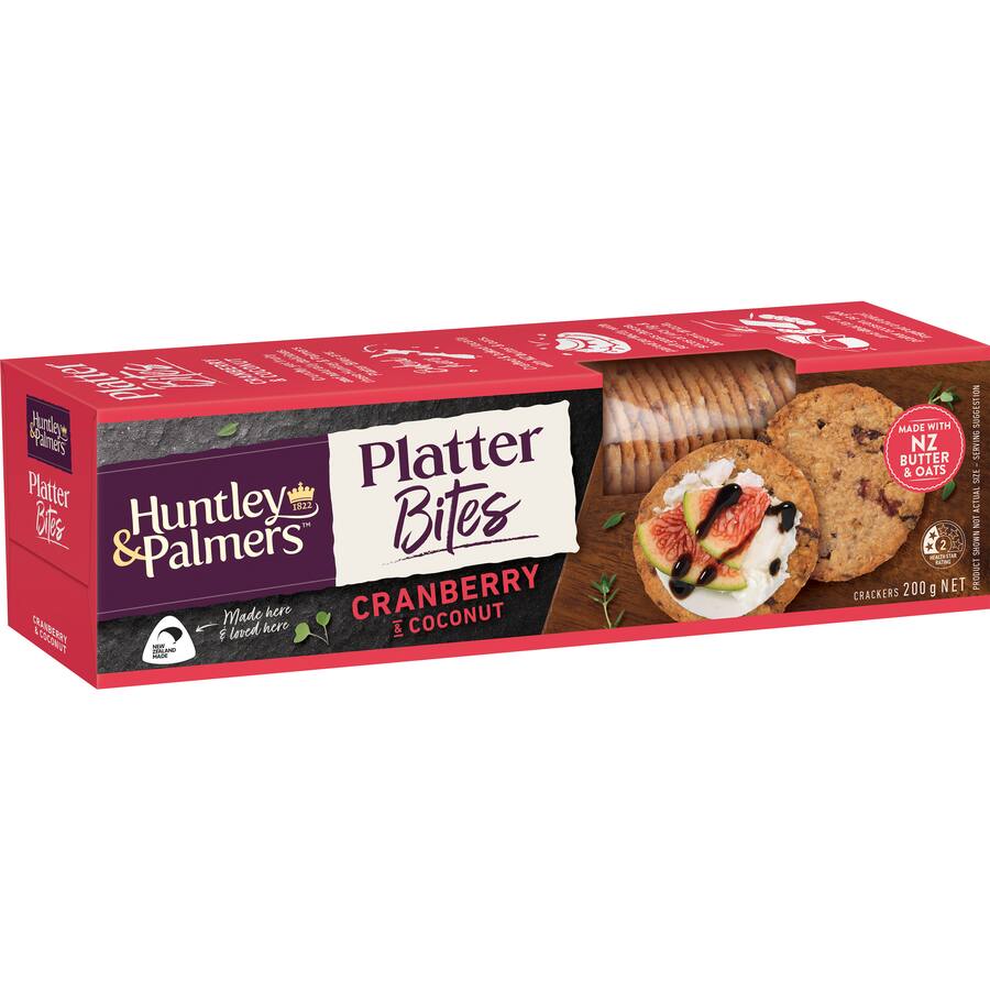 Huntley & Palmers Crackers Cranberry & Coconut Platter
