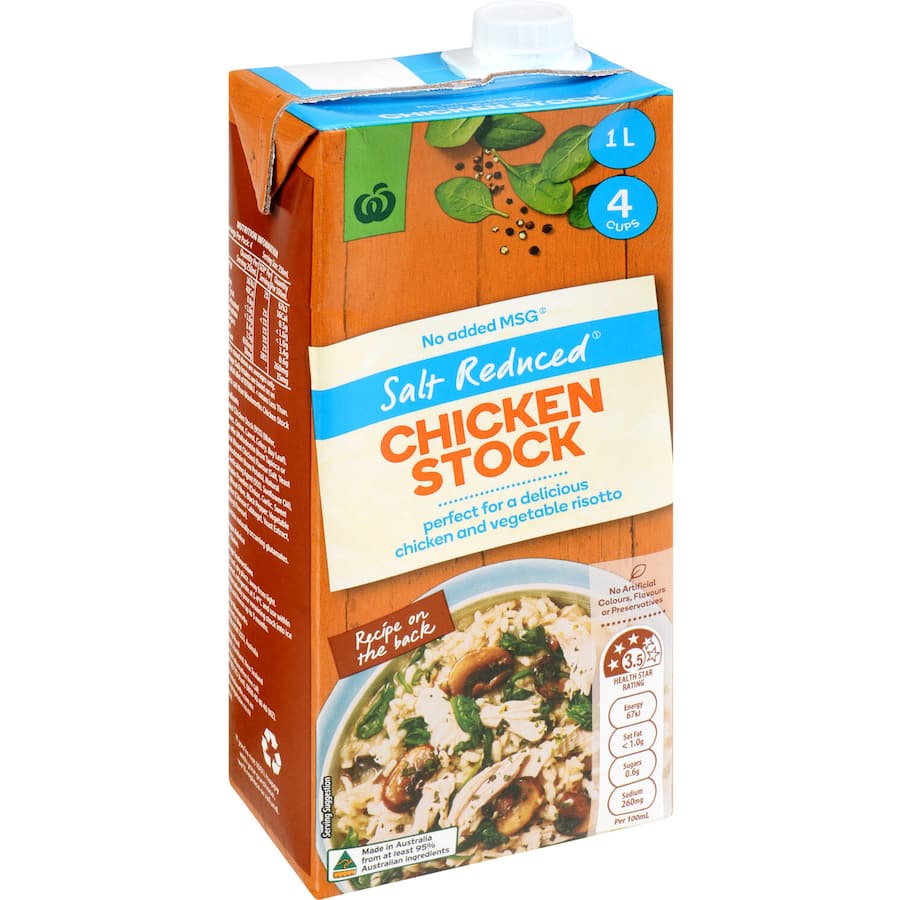 Woolworths Chicken Stock Liquid Salt Reduced