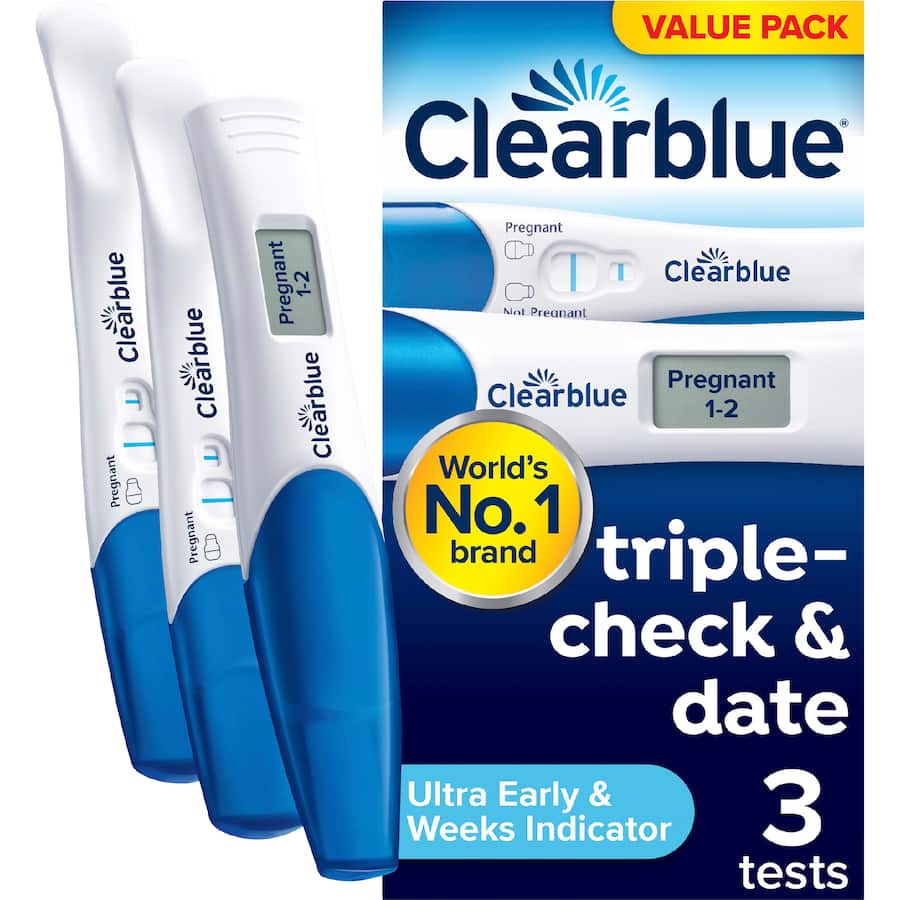 Clearblue Pregnancy Test Kit Triple Check + Date