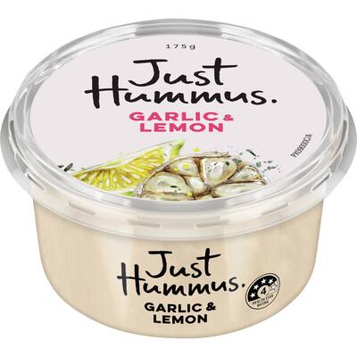 just hummus with garlic & lemon