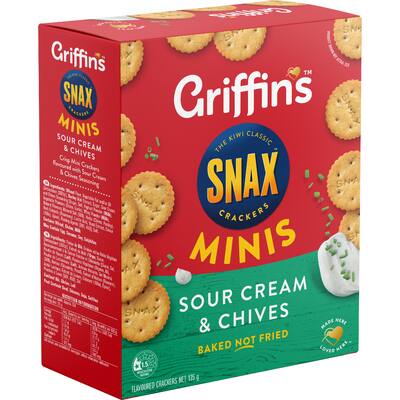 griffin's snax crackers sour cream & chives minis