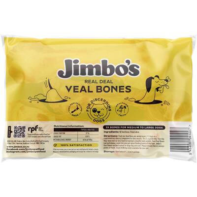 jimbos natural fresh dog food veal bones