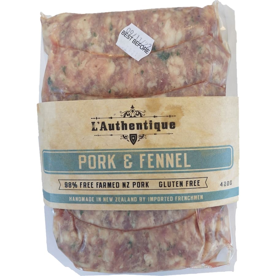 L Authentique Sausages Pork & Fennel