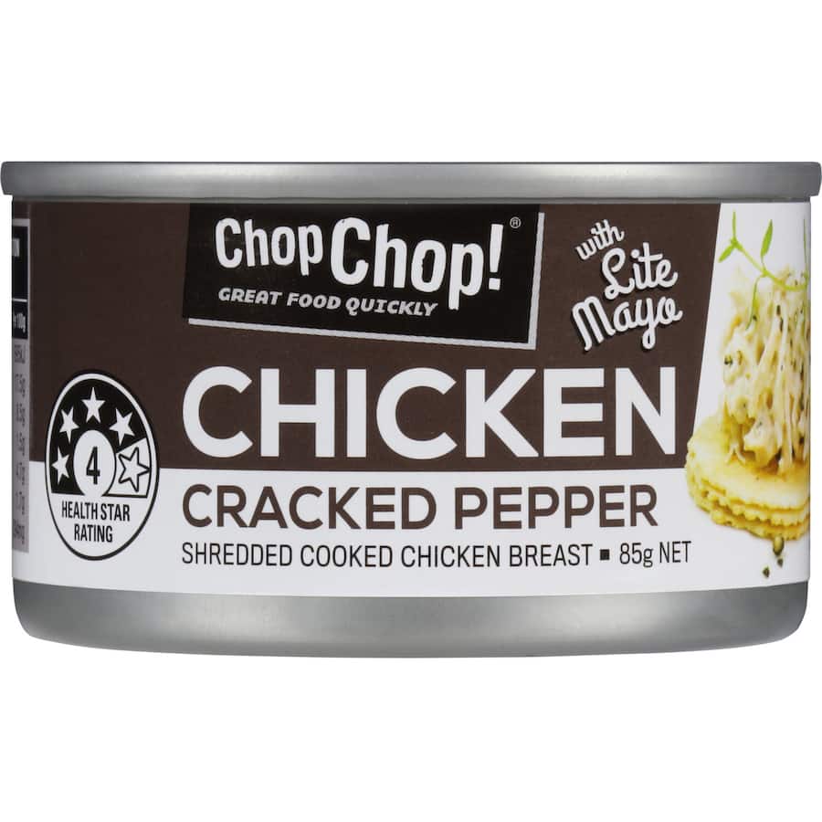 Chop Chop Canned Chicken With Cracked Pepper