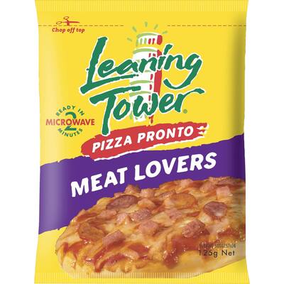 leaning tower pronto pizza meatlovers