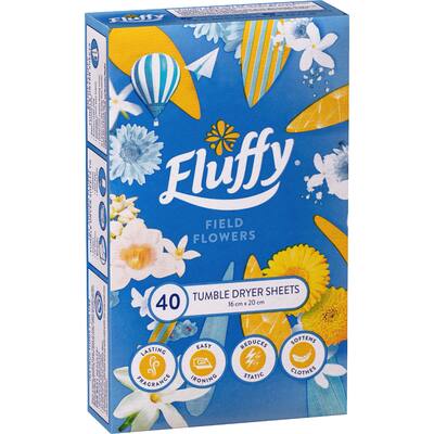 fluffy dryer sheets fabric softener conditioner field flowers