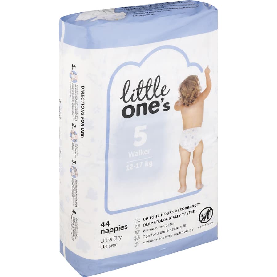 Little One's Bulk Nappies Walker Boys & Girls Size 5