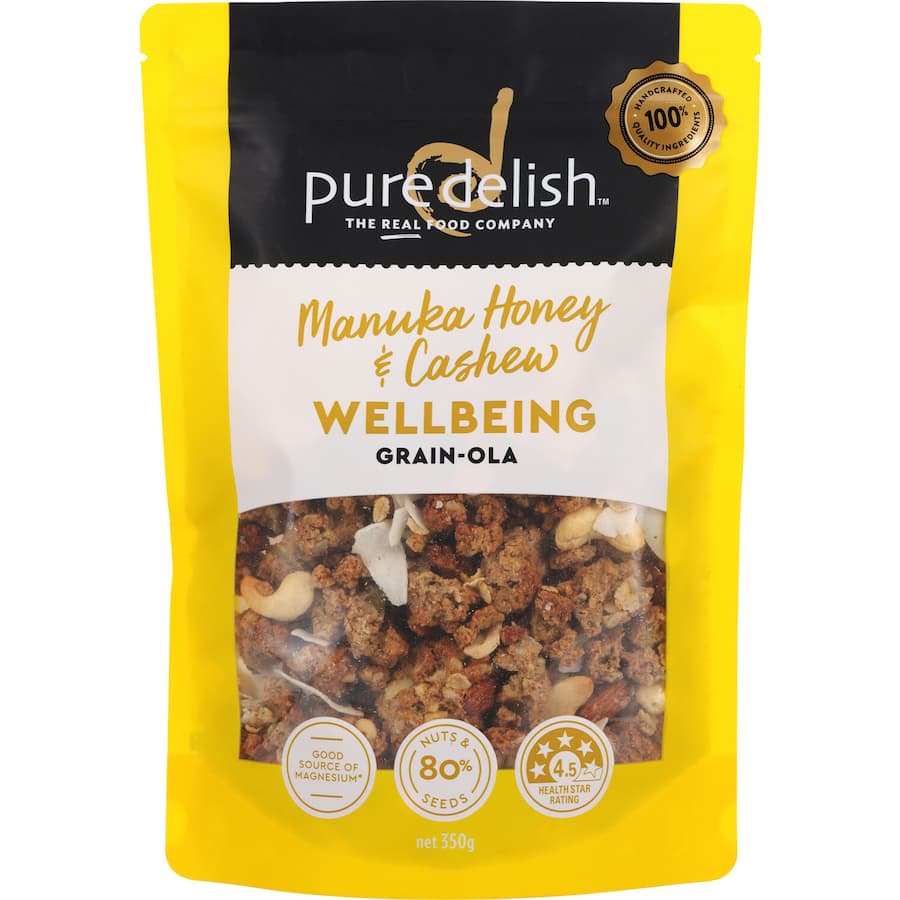Pure Delish Granola Wellbeing Manuka Honey