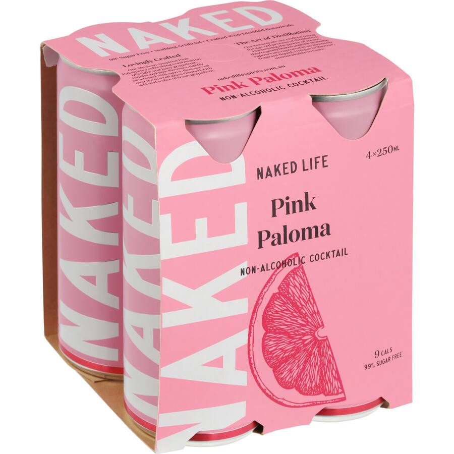 Naked Life Cocktail Pink Paloma Non Alcoholic