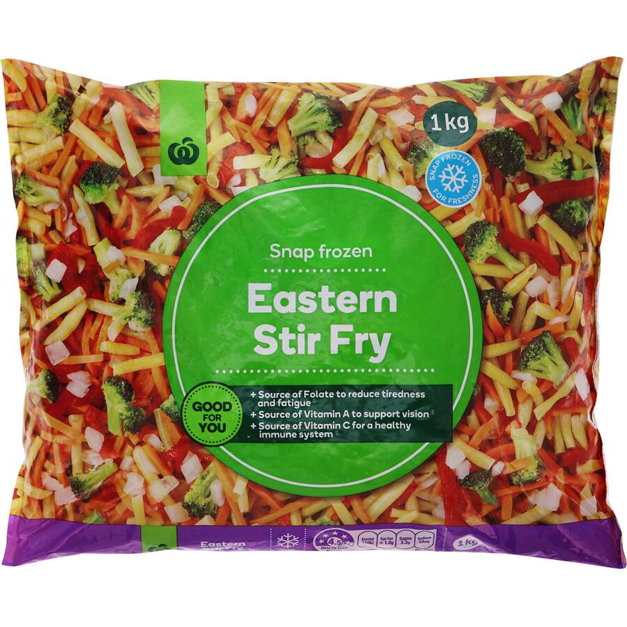 Woolworths Frozen Stir Fry Eastern Mixed Vegetables