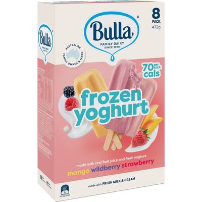 bulla fruit n frozen yoghurt strawberry, mango & wildberry