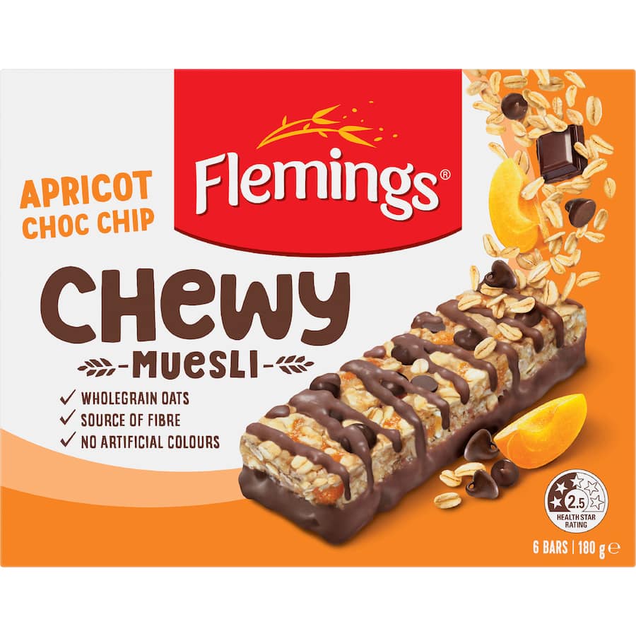 Flemings Chewy Muesli Bars Apricot Choc Chip