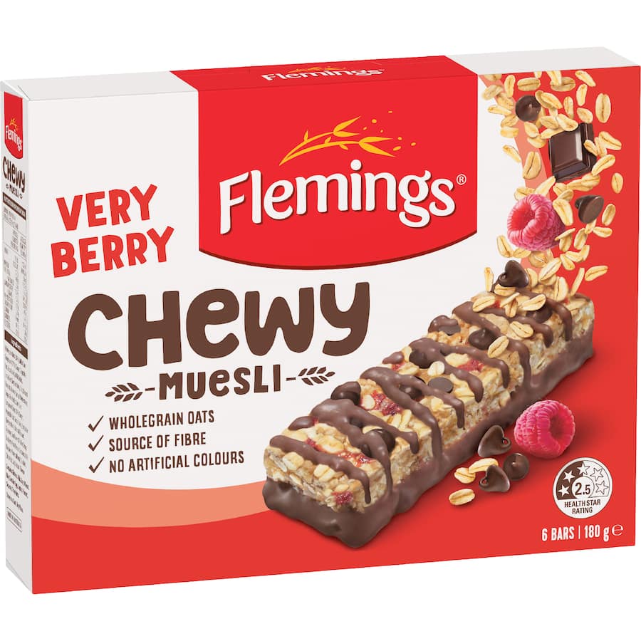 Flemings Chewy Muesli Bars Very Berry