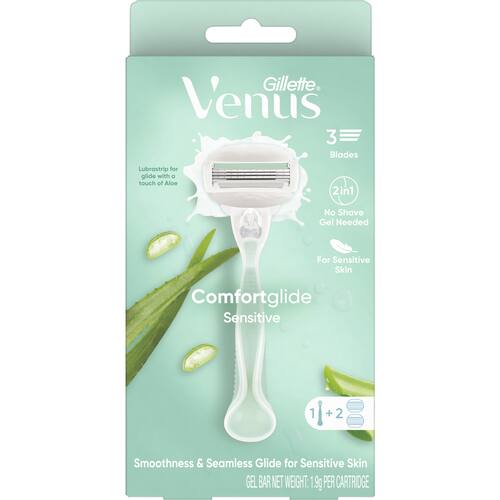Gillette Venus Razor Handle Comfortglide Sensitive Kit
