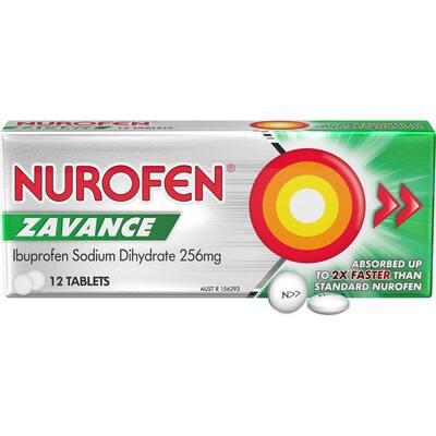 nurofen zavance ibuprofen 256mg fast pain relief tablets