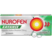 nurofen zavance ibuprofen 256mg fast pain relief tablets (24pk)