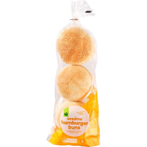 Countdown Hamburger Buns Sesame 6pk 420g bunch