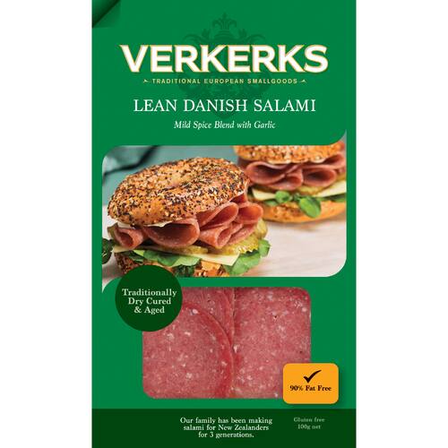 Verkerks Salami Sliced Lean Danish (Mild)