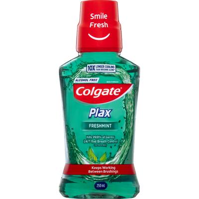 colgate plax antibacterial mouthwash rinse fresh mint