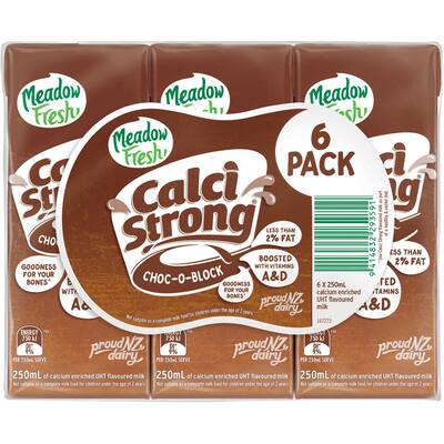 meadow fresh calci strong flavoured milk chocolate uht