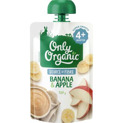only organic stage 1 baby food banana & apple