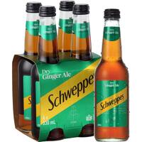 Schweppes Dry Ginger Ale Bottles (4x330ml)