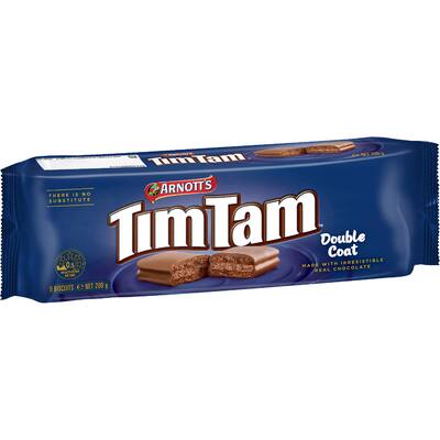arnotts tim tam chocolate biscuits double coat