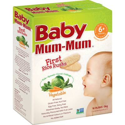 baby mum mum teething rusks rice vegetable 36g