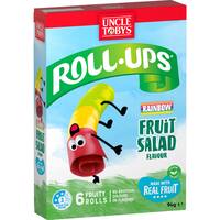uncle tobys roll-ups fruit snack rainbow fruit salad