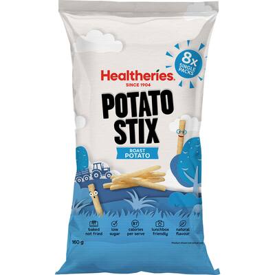 healtheries kidscare potato snack stix roast 160g