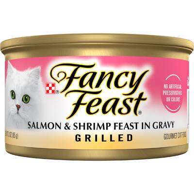 fancy feast grilled wet cat food salmon & shrimp