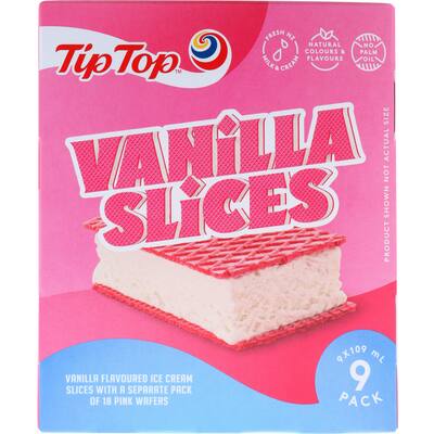 tip top vanilla slice ice cream plus wafers