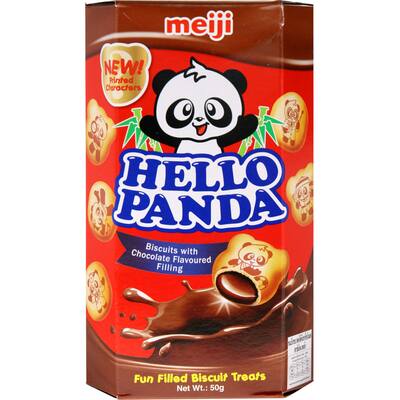 meiji hello panda biscuits chocolate filled